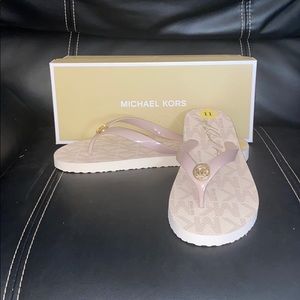 Michael Kors PVC Jet Set Logo Flip Flops